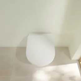 Villeroy & Boch Subway 2.0 Сиденье с крышкой для унитаза, с функцией автоматического опускания (SoftClosing), со снимаемым сиденьем (QuickRelease), Альпийский белый 9M86S101