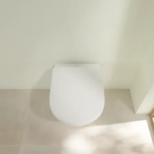 Villeroy & Boch Subway 2.0 Сиденье с крышкой для унитаза, с функцией автоматического опускания (SoftClosing), со снимаемым сиденьем (QuickRelease), Альпийский белый 9M86S101