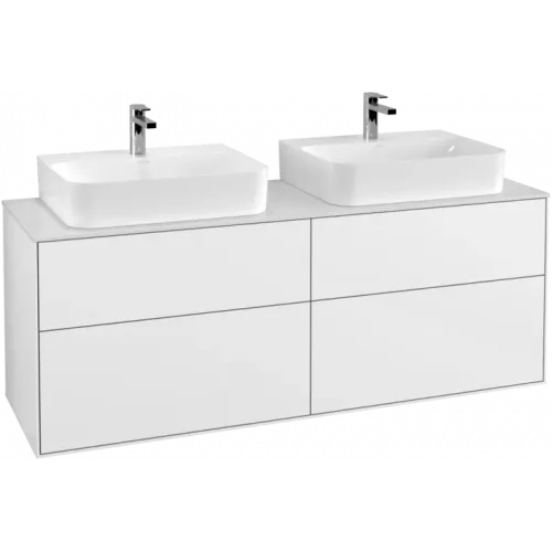 Villeroy & Boch Finion Тумба под раковину, 4 выдвижных ящика, 1600 x 603 x 501 mm, Glossy White Lacquer F18100GF