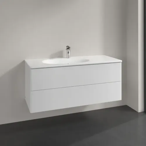 Villeroy & Boch Antao Тумба под раковину, 2 выдвижных ящика, 1188 x 504 x 492 mm, лицевая поверхность без текстурированной отделки, Glossy White Lacquer K06000GF