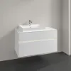 Villeroy & Boch Collaro Тумба под раковину, с подсветкой, 2 выдвижных ящика, 1000 x 548 x 500 mm, Glossy White / Glossy White C017B0DH