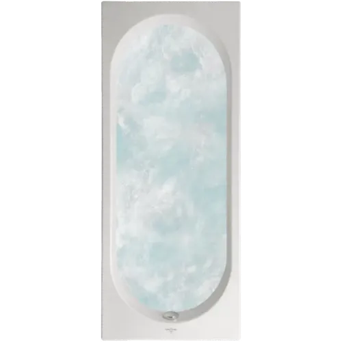 Villeroy & Boch O.novo Ванна, с гидромассажем Combipool Comfort (CC), включая Сливная и переливная арматура Multiplex Trio, 1700 x 750 mm, Альпийский белый UCC170CAS2B2V01