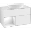 Villeroy & Boch Finion Тумба под раковину, с подсветкой, 2 выдвижных ящика, 1000 x 603 x 501 mm, Glossy White Lacquer / Glossy White Lacquer FA11GFGF