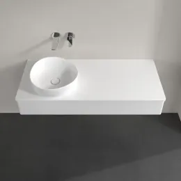 Villeroy & Boch Antao Тумба под раковину, с подсветкой, 1 выдвижной ящик, 1200 x 190 x 500 mm, лицевая поверхность без текстурированной отделки, Glossy White Lacquer / Glossy White Lacquer L11010GF