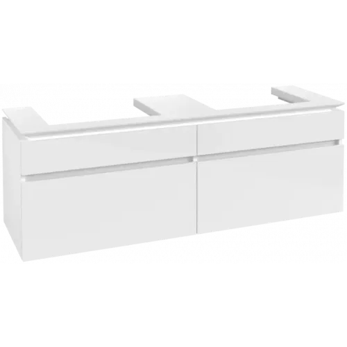 Villeroy & Boch Legato Тумба под раковину, 4 выдвижных ящика, 1600 x 550 x 500 mm, Glossy White / Glossy White B69300DH