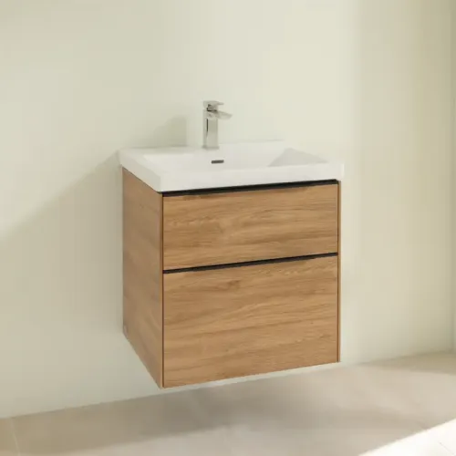 Villeroy & Boch Subway 3.0 Тумба под раковину, 2 выдвижных ящика, 572 x 576 x 478 mm, Oak Kansas C57801RH