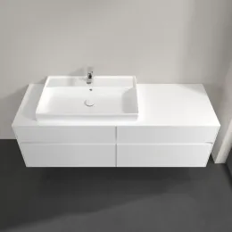 Villeroy & Boch Collaro Тумба под раковину, с подсветкой, 4 выдвижных ящика, 1600 x 548 x 500 mm, Glossy White / Glossy White C026B0DH