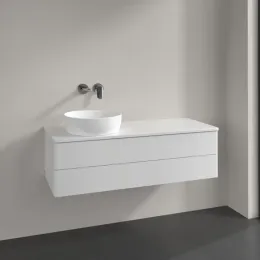 Villeroy & Boch Antao Тумба под раковину, 2 выдвижных ящика, 1200 x 360 x 500 mm, лицевая поверхность без текстурированной отделки, Glossy White Lacquer / Glossy White Lacquer K22010GF