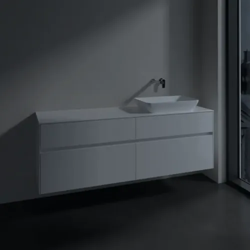 Villeroy & Boch Collaro Тумба под раковину, 4 выдвижных ящика, 1600 x 548 x 500 mm, Glossy White / Glossy White C12200DH