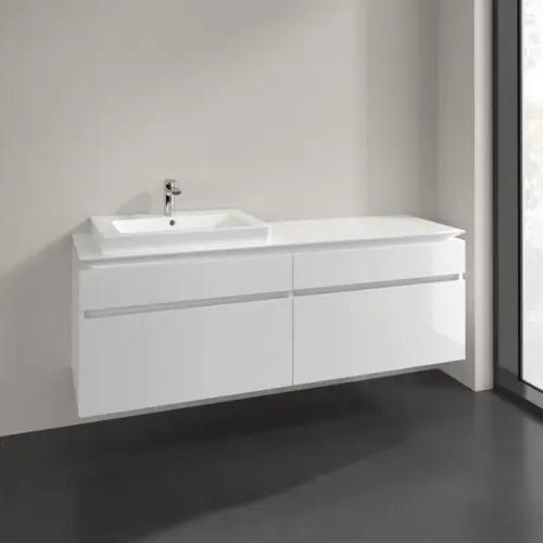 Villeroy & Boch Legato Тумба под раковину, 4 выдвижных ящика, 1600 x 550 x 500 mm, Glossy White / Glossy White B68900DH