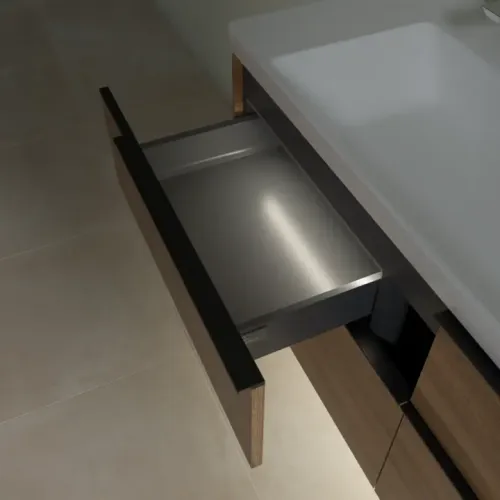 Villeroy & Boch Subway 3.0 Тумба под раковину, с подсветкой, 4 выдвижных ящика, 1272 x 576 x 478 mm, Oak Kansas C602L1RH