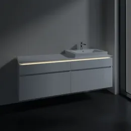 Villeroy & Boch Legato Тумба под раковину, с подсветкой, 4 выдвижных ящика, 1600 x 550 x 500 mm, Glossy White / Glossy White B691L0DH