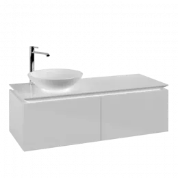 Villeroy & Boch Legato Тумба под раковину, 2 выдвижных ящика, 1200 x 380 x 500 mm, Glossy White / Glossy White B57900DH