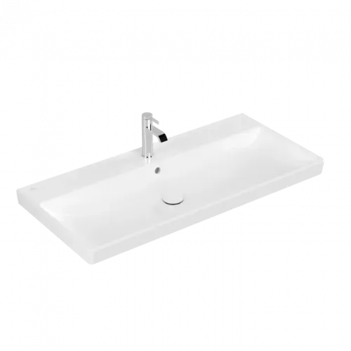 Villeroy & Boch Avento Pаковина для установки на тумбу, 1000 x 470 x 165 mm, Альпийский белый CeramicPlus, с переливом 4156A5R1