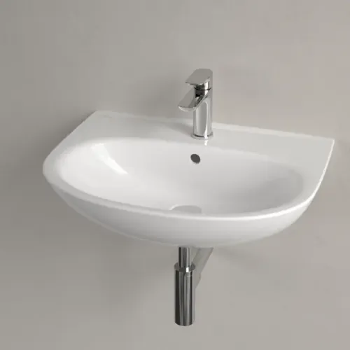 Villeroy & Boch O.novo Pаковина, 600 x 460 x 180 mm, Альпийский белый, с переливом 4A406001