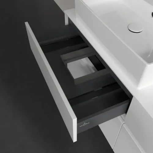 Villeroy & Boch Collaro Тумба под раковину, 4 выдвижных ящика, 1400 x 548 x 500 mm, Glossy White / Glossy White C13200DH