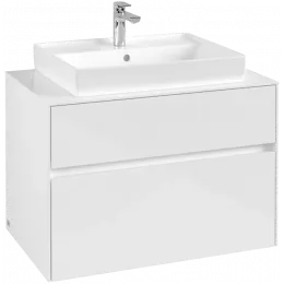 Villeroy & Boch Collaro Тумба под раковину, 2 выдвижных ящика, 800 x 548 x 500 mm, Glossy White / Glossy White C08000DH