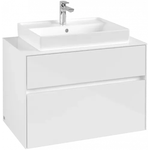 Villeroy & Boch Collaro Тумба под раковину, 2 выдвижных ящика, 800 x 548 x 500 mm, Glossy White / Glossy White C08000DH