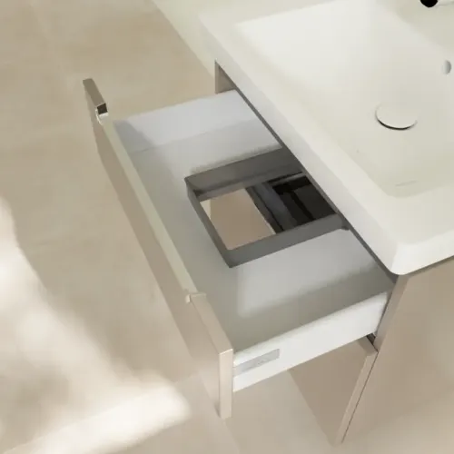 Villeroy & Boch Subway 2.0 Тумба под раковину, 2 выдвижных ящика, 637 x 590 x 454 mm, Truffle Grey A91010VG