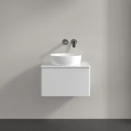 Villeroy & Boch Antao Тумба под раковину, с подсветкой, 1 выдвижной ящик, 600 x 360 x 500 mm, лицевая поверхность без текстурированной отделки, Glossy White Lacquer / Glossy White Lacquer L29010GF