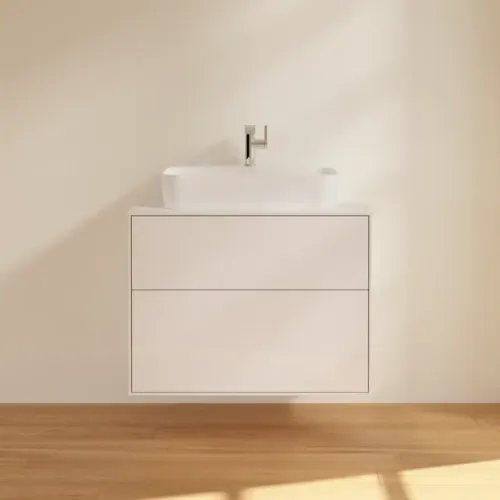 Villeroy & Boch Finion Тумба под раковину, с подсветкой, 2 выдвижных ящика, 800 x 603 x 501 mm, Glossy White Lacquer G34100GF