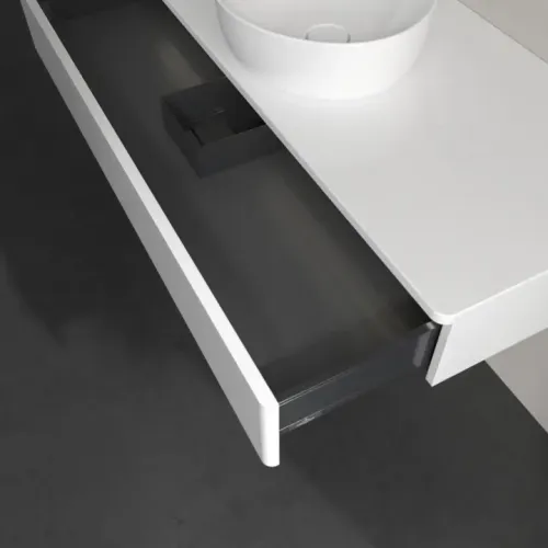 Villeroy & Boch Antao Тумба под раковину, с подсветкой, 1 выдвижной ящик, 1200 x 190 x 500 mm, лицевая поверхность без текстурированной отделки, Glossy White Lacquer / Glossy White Lacquer L10010GF
