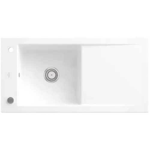 Villeroy & Boch Timeline 60 Мойка, включая Комплект слива с эксцентриком, выкл Керамика, 1000 x 510 mm, Snow White CeramicPlus 679002KG