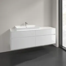 Villeroy & Boch Collaro Тумба под раковину, 4 выдвижных ящика, 1600 x 548 x 500 mm, Glossy White / Glossy White C02600DH