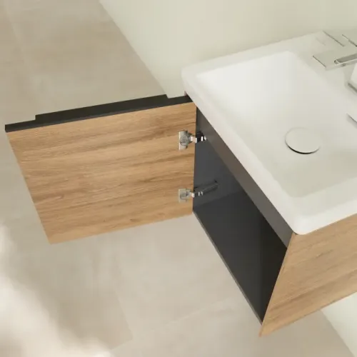 Villeroy & Boch Subway 3.0 Тумба под раковину, 1 дверь, 423 x 429 x 378 mm, Oak Kansas C58101RH