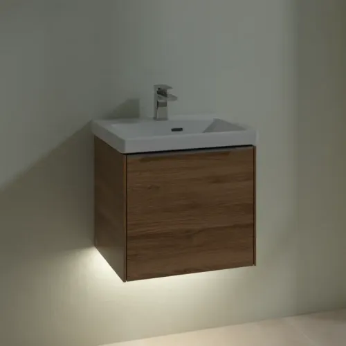 Villeroy & Boch Subway 3.0 Тумба под раковину, с подсветкой, 1 выдвижной ящик, 473 x 429 x 408 mm, Oak Kansas C580L0RH