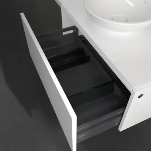 Villeroy & Boch Legato Тумба под раковину, с подсветкой, 1 выдвижной ящик, 800 x 380 x 500 mm, Glossy White / Glossy White B569L0DH