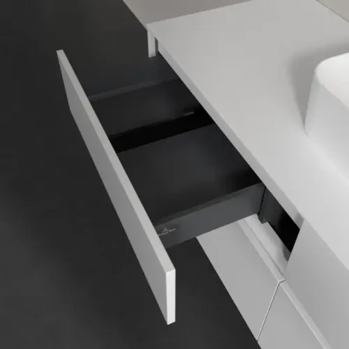 Villeroy & Boch Collaro Тумба под раковину, 4 выдвижных ящика, 1400 x 548 x 500 mm, Glossy White / Glossy White C10000DH