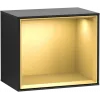 Villeroy & Boch Finion Стеллаж, с подсветкой, 418 x 356 x 270 mm, Black Matt Lacquer / Gold Matt Lacquer F580HFPD