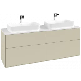 Villeroy & Boch Finion Тумба под раковину, с подсветкой, 4 выдвижных ящика, 1600 x 603 x 501 mm, Silk Grey Matt Lacquer G31100HJ