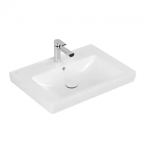 Villeroy & Boch Subway 2.0 Pаковина, 650 x 470 x 180 mm, Альпийский белый CeramicPlus, с переливом, шлифованный 7113KGR1