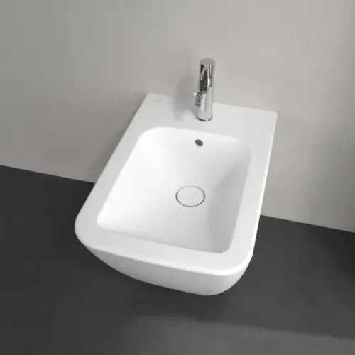 Villeroy & Boch Finion Биде, настенный, 375 x 320 mm, Stone White CeramicPlus 446500RW