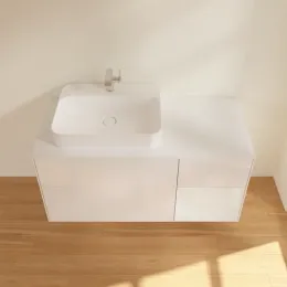 Villeroy & Boch Finion Тумба под раковину, с подсветкой, 3 выдвижных ящика, 1200 x 603 x 501 mm, Glossy White Lacquer / Glossy White Lacquer G401GFGF