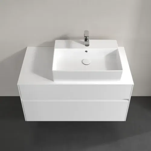Villeroy & Boch Collaro Тумба под раковину, 2 выдвижных ящика, 1000 x 548 x 500 mm, Glossy White / Glossy White C12700DH