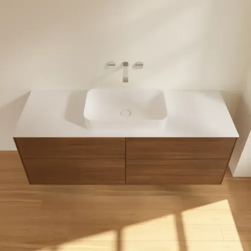 Villeroy & Boch Finion Тумба под раковину, 4 выдвижных ящика, 1600 x 603 x 501 mm, Walnut Veneer F73100GN