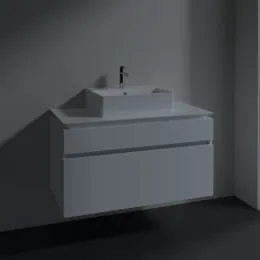 Villeroy & Boch Legato Тумба под раковину, с подсветкой, 2 выдвижных ящика, 1000 x 550 x 500 mm, Glossy White / Glossy White B604L0DH