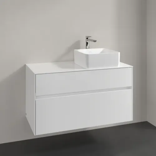 Villeroy & Boch Collaro Тумба под раковину, 2 выдвижных ящика, 1000 x 548 x 500 mm, Glossy White / Glossy White C04000DH