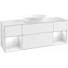 Villeroy & Boch Finion Тумба под раковину, с подсветкой, 4 выдвижных ящика, 1600 x 603 x 501 mm, Glossy White Lacquer / Glossy White Lacquer GD01GFGF