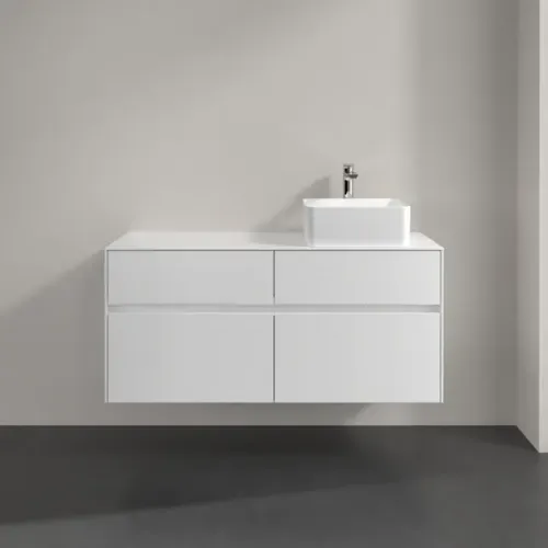 Villeroy & Boch Collaro Тумба под раковину, 4 выдвижных ящика, 1200 x 548 x 500 mm, Glossy White / Glossy White C04300DH