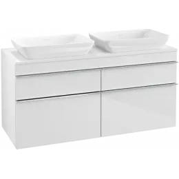 Villeroy & Boch Venticello Тумба под раковину, 4 выдвижных ящика, 1257 x 606 x 502 mm, Glossy White / Glossy White A94401DH
