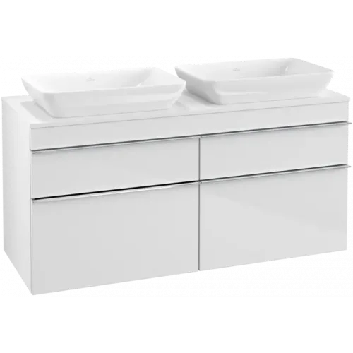 Villeroy & Boch Venticello Тумба под раковину, 4 выдвижных ящика, 1257 x 606 x 502 mm, Glossy White / Glossy White A94401DH