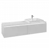 Villeroy & Boch Legato Тумба под раковину, с подсветкой, 2 выдвижных ящика, 1600 x 380 x 500 mm, Glossy White / Glossy White B690L0DH