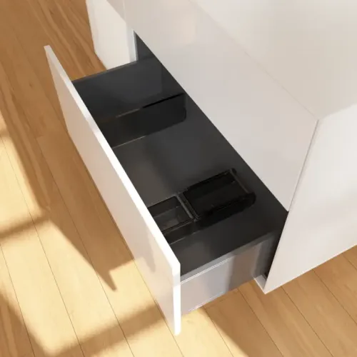 Villeroy & Boch Finion Тумба под раковину, с подсветкой, 3 выдвижных ящика, 1200 x 603 x 501 mm, Glossy White Lacquer / Glossy White Lacquer F821GFGF