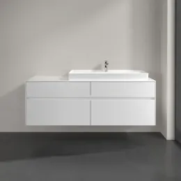 Villeroy & Boch Collaro Тумба под раковину, 4 выдвижных ящика, 1600 x 548 x 500 mm, Glossy White / Glossy White C03000DH