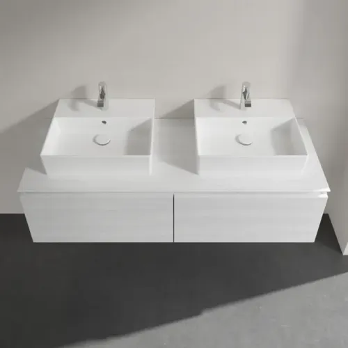 Villeroy & Boch Legato Тумба под раковину, 2 выдвижных ящика, 1400 x 380 x 500 mm, White Wood / White Wood B66800E8