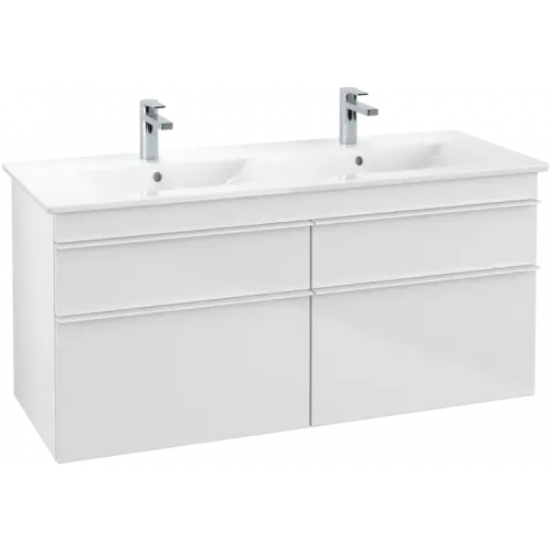 Villeroy & Boch Venticello Тумба под раковину, 4 выдвижных ящика, 1253 x 590 x 502 mm, Glossy White / Glossy White A93002DH
